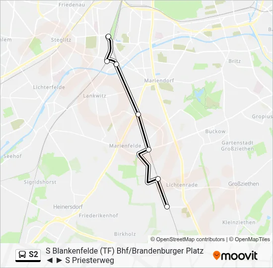 S2 Bus Line Map