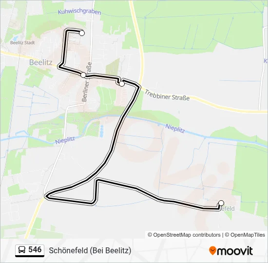 546 Bus Line Map