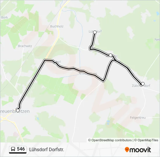 546 Bus Line Map