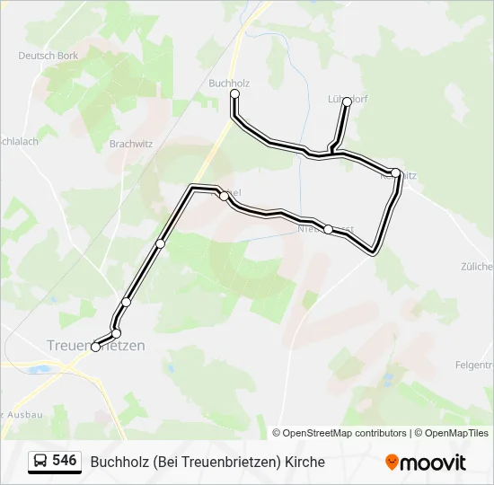 546 Bus Line Map