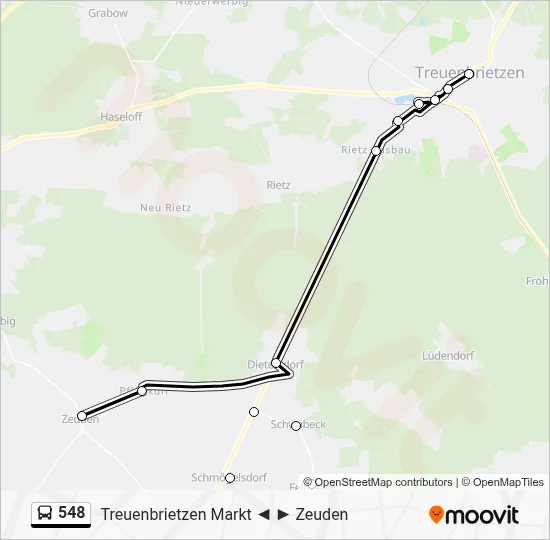 548 Bus Line Map