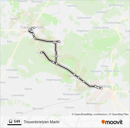 549 Bus Line Map