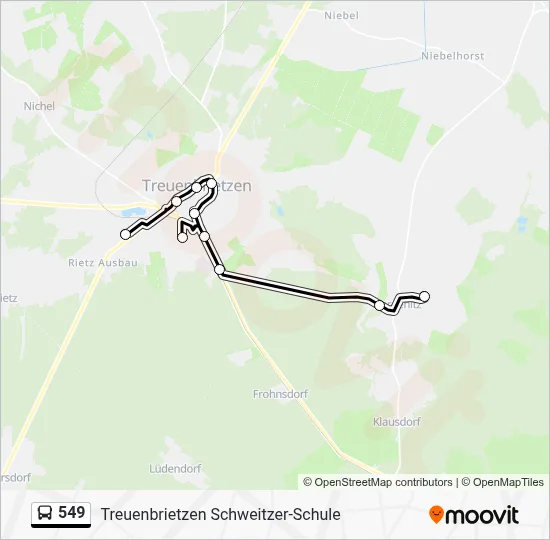 549 Bus Line Map