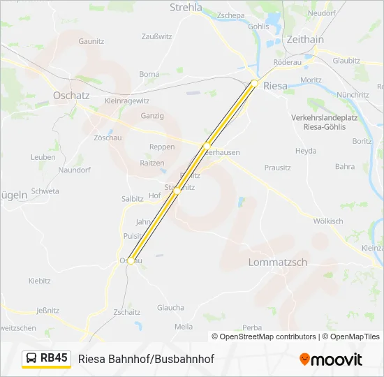 RB45 Bus Line Map