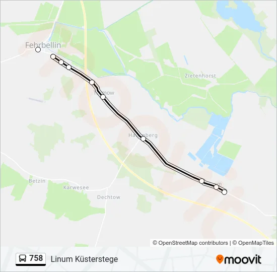 758 Bus Line Map