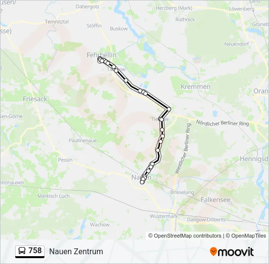 758 Bus Line Map