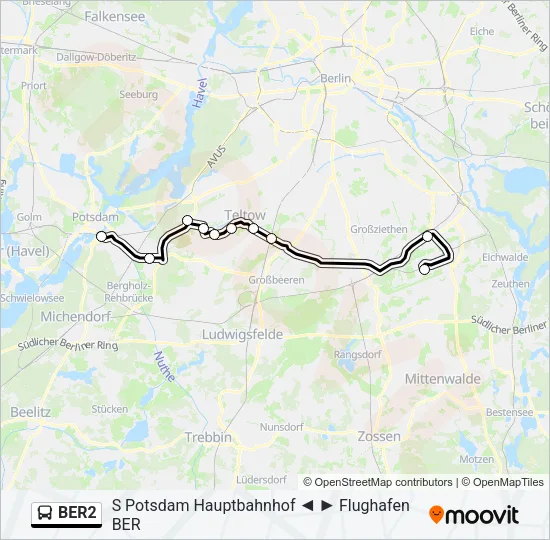 BER2 Bus Line Map