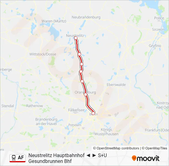 AF Train Line Map