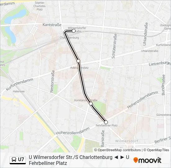 U7 Bus Line Map