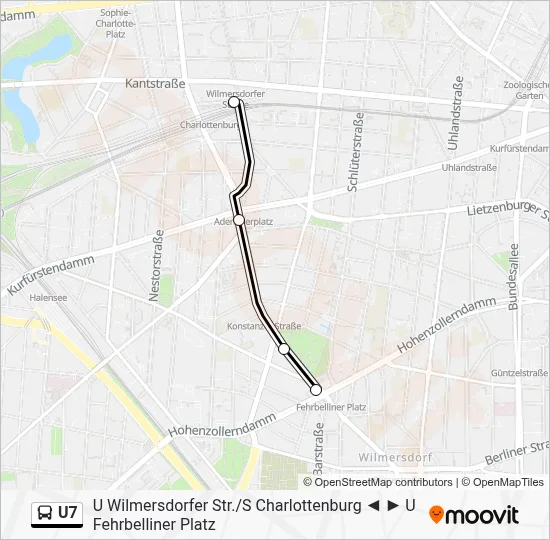 U7 Bus Line Map