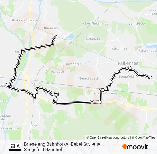 Buslinie A Karte