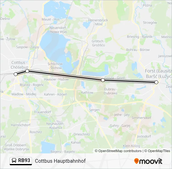 RB93 Bus Line Map