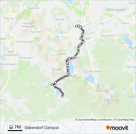 795 Bus Line Map