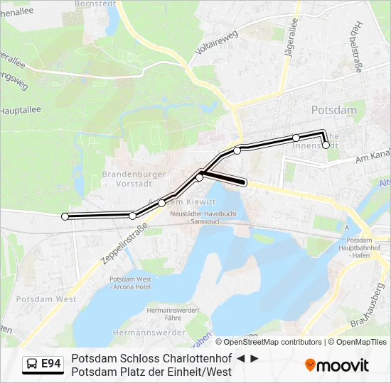 E94 Bus Line Map