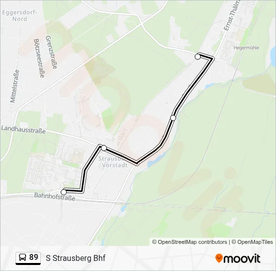 Buslinie 89 Karte