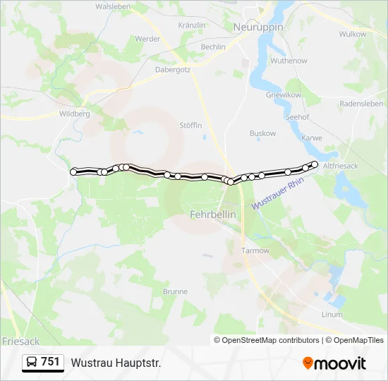 751 Bus Line Map
