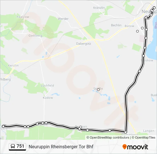 751 Bus Line Map