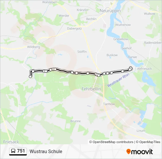 751 Bus Line Map