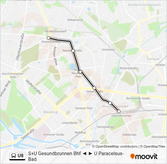 U8 Bus Line Map