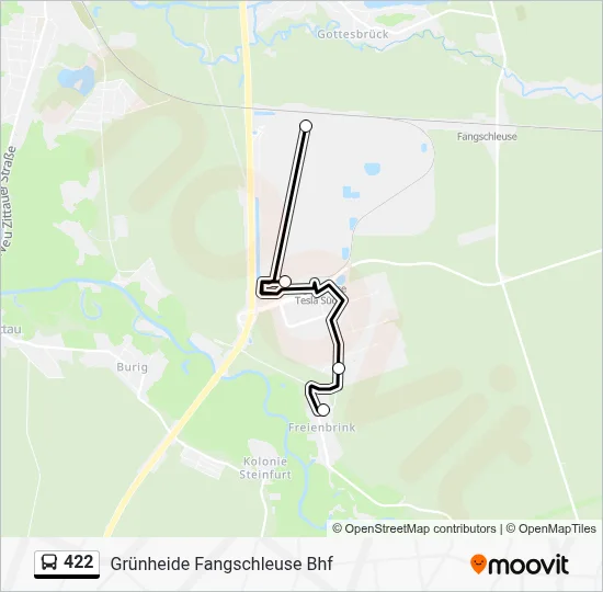 422 Bus Line Map