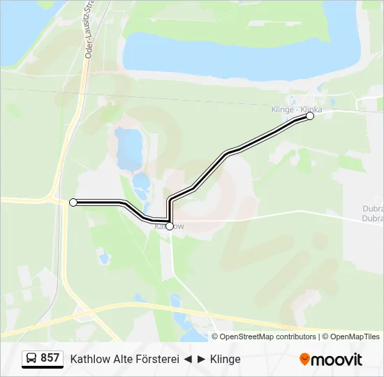 857 Bus Line Map