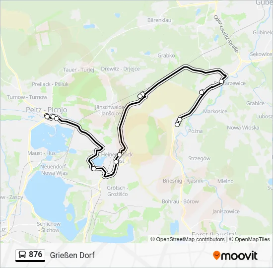 876 Bus Line Map
