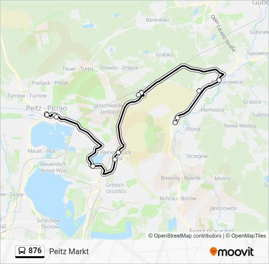 876 Bus Line Map