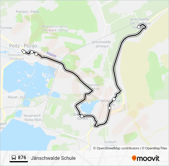 876 Bus Line Map