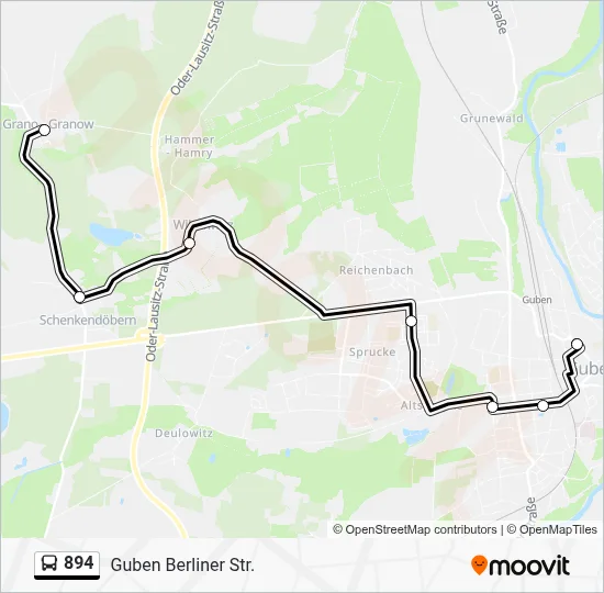 894 Bus Line Map