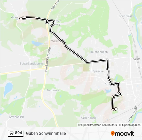 894 Bus Line Map