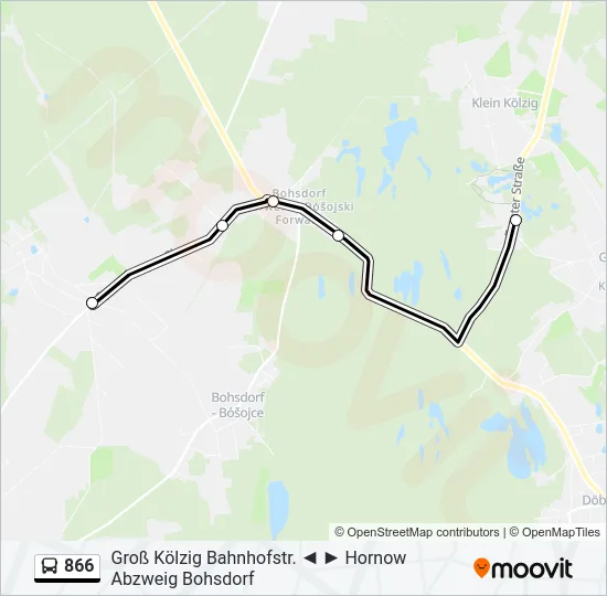 866 Bus Line Map