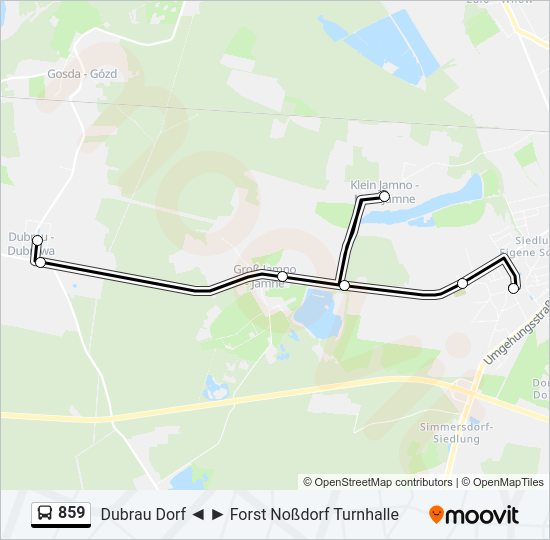 859 bus Line Map