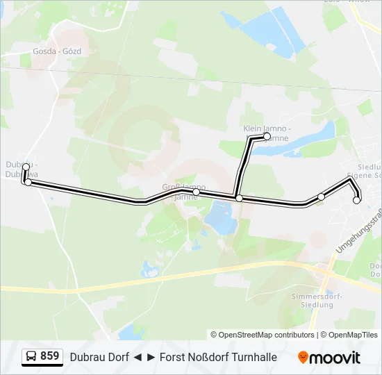 859 Bus Line Map