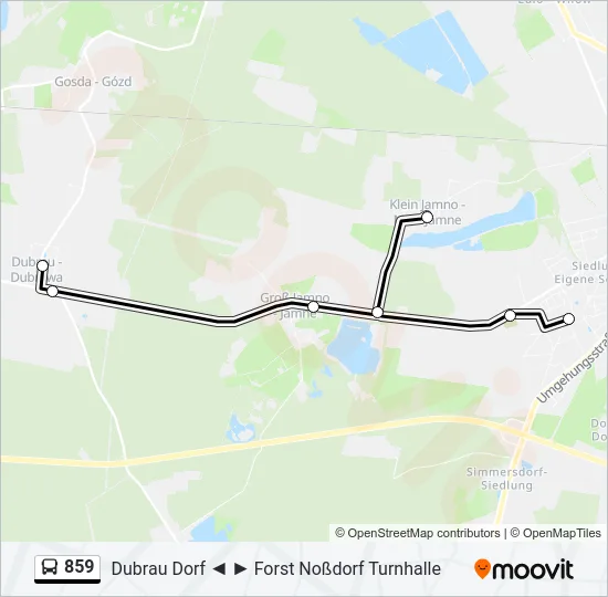 859 Bus Line Map