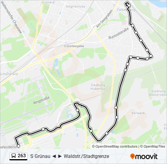 263 bus Line Map