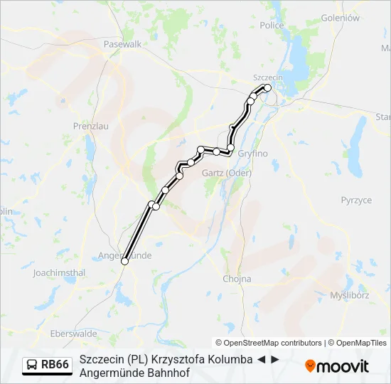 RB66 Bus Line Map