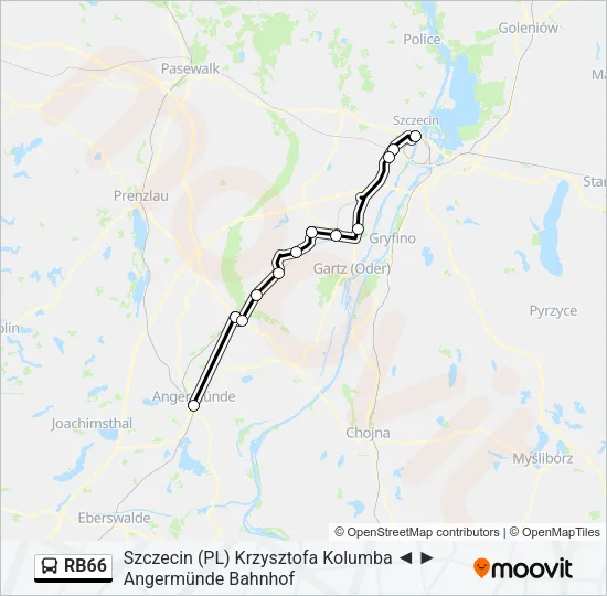 RB66 Bus Line Map