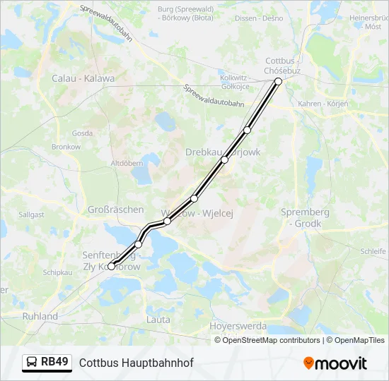 RB49 Bus Line Map