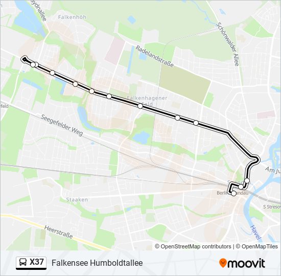 X37 bus Line Map