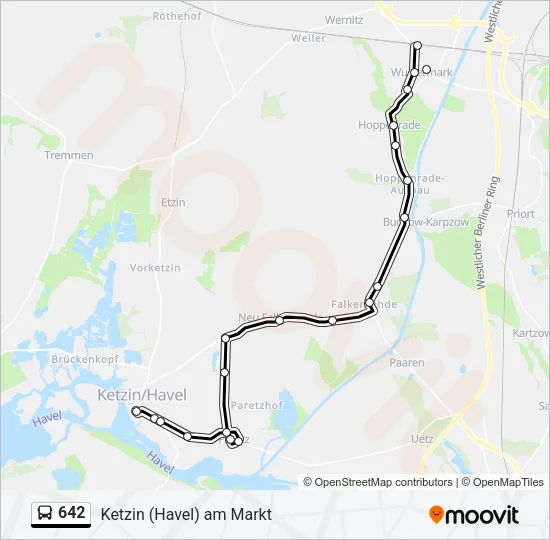 642 Bus Line Map