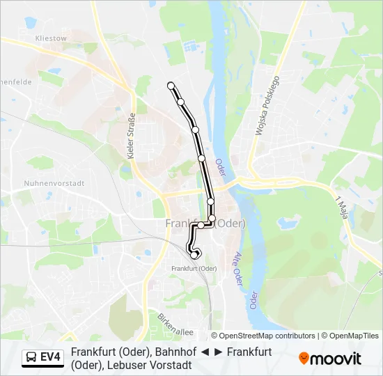EV4 Bus Line Map