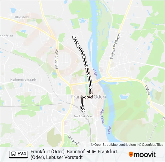 EV4 Bus Line Map