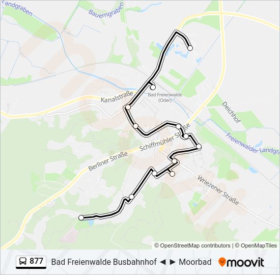 Автобус 877: карта маршрута
