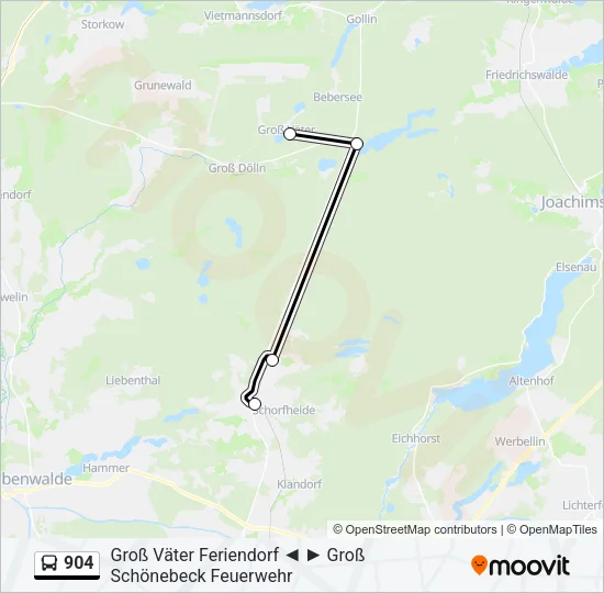 904 Bus Line Map