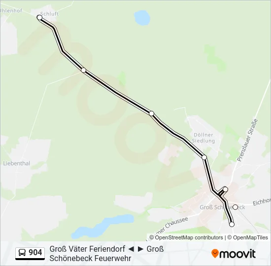 904 Bus Line Map