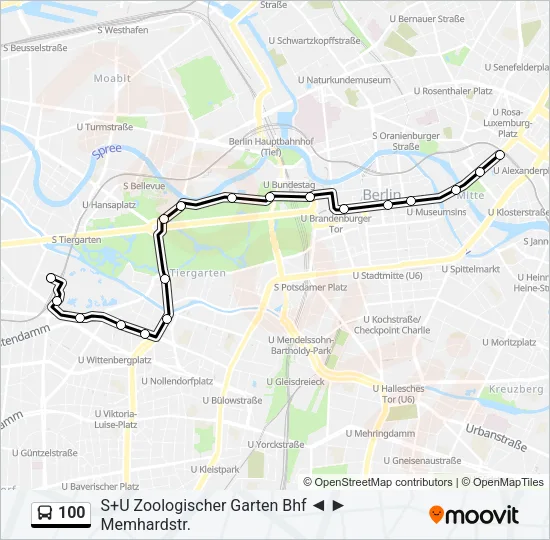 100 Bus Line Map