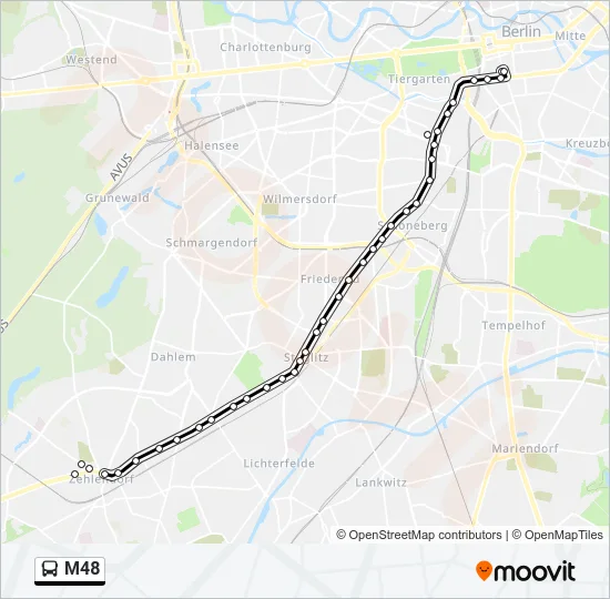 M48 Bus Line Map
