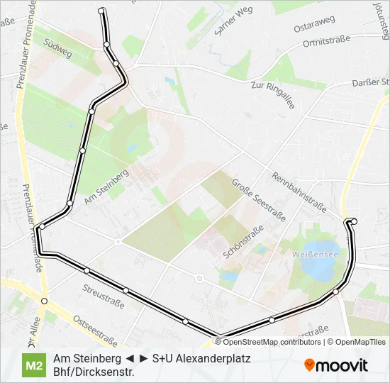 M2 Light Rail Line Map