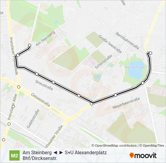 M2 Light Rail Line Map