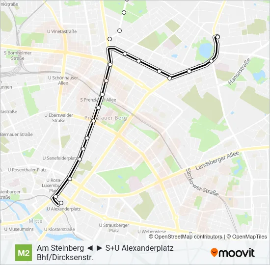 M2 Light Rail Line Map